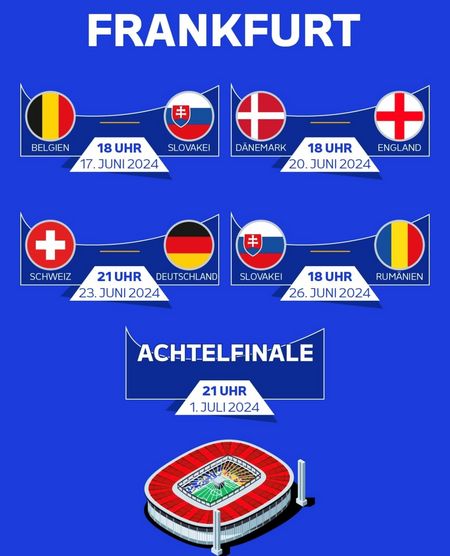 UEFA EURO 2024 in Frankfurt Football Events and Programme